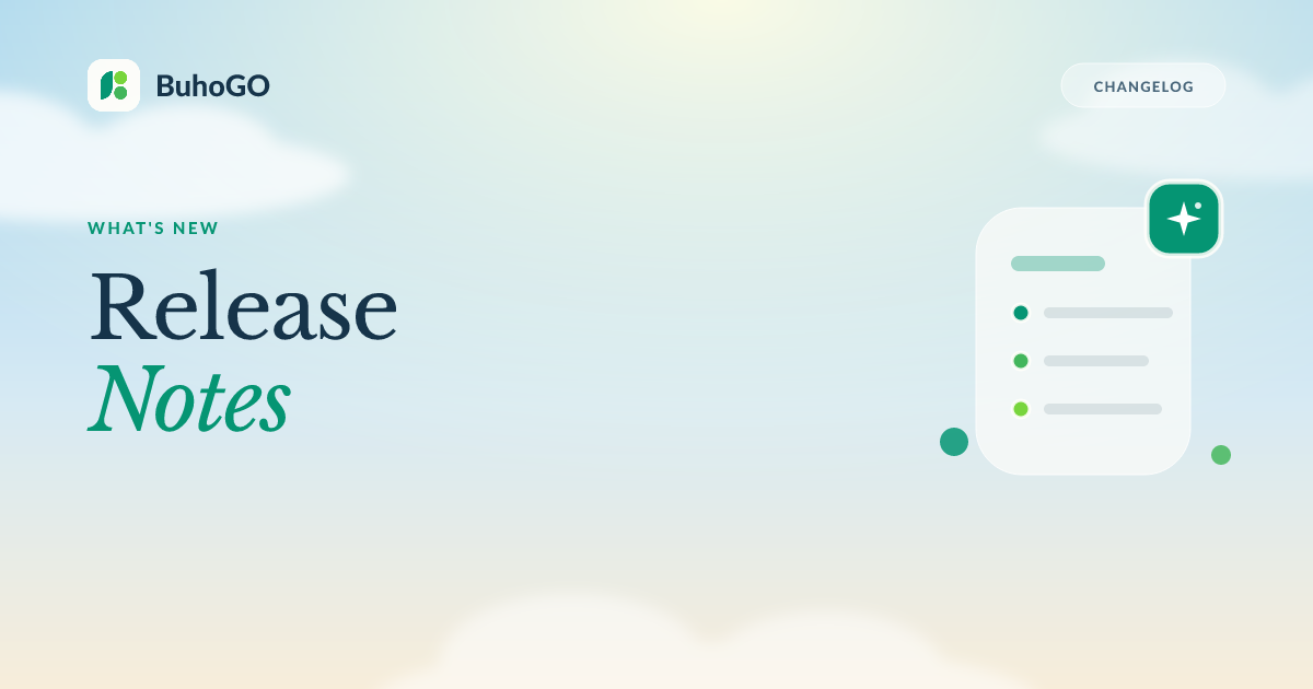 BuhoGO Release Notes v1.9.0